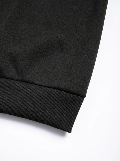 Men's Half Zipper Hoodie - Casual Long Sleeve Pullover Sweatshirt | Solid Color - ZOOMNSTORE