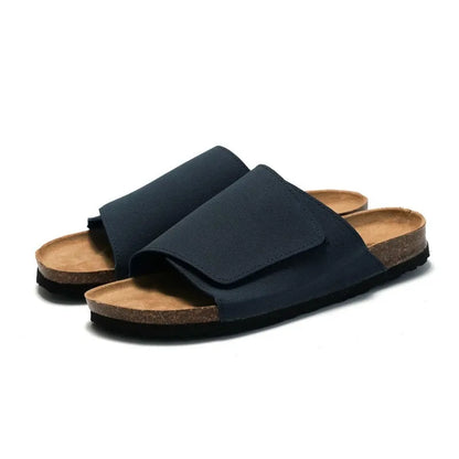 Men's Herringbone Slippers – Comfortable Cotton Lining | Thick Sole Sandals - ZOOMNSTORE