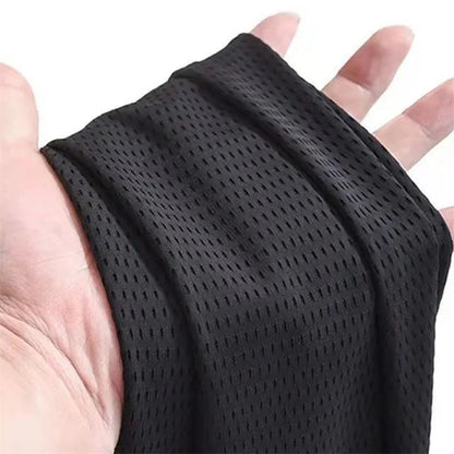 Men's Hollow Out Ice Silk Pants Mesh Breathable Casual Thin Quick Dry Pant Loose Elastic Beam Feet Pants Sports Fitness Trousers - ZOOMNSTORE