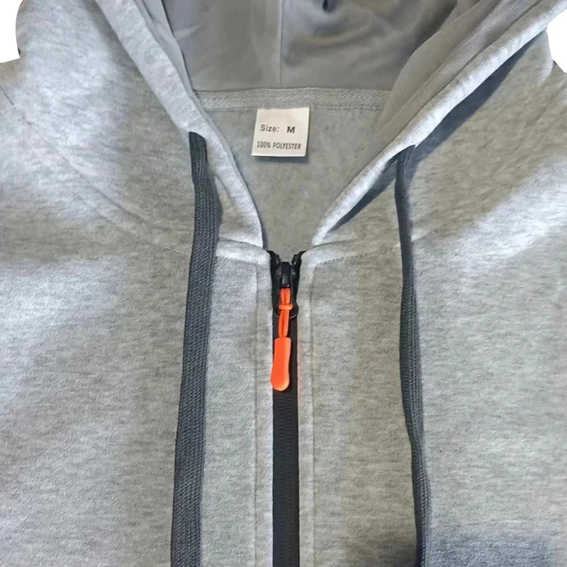 Men's Hooded Sweatshirt Set - Comfortable Casual Style Two-Piece Men’s Outfit in Polyester Knit - ZOOMNSTORE