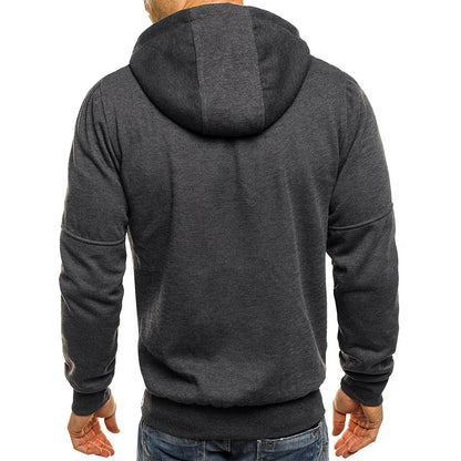 Men's Hooded Sweatshirt - Slim Fit Zipper Hoodie Casual Jacket for Daily Wear - ZOOMNSTORE