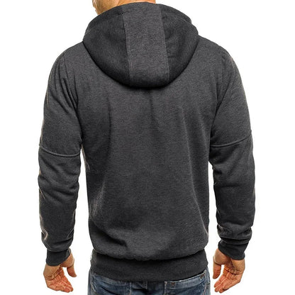 Men's Hooded Sweatshirt - Slim Fit Zipper Hoodie Casual Jacket for Daily Wear - ZOOMNSTORE