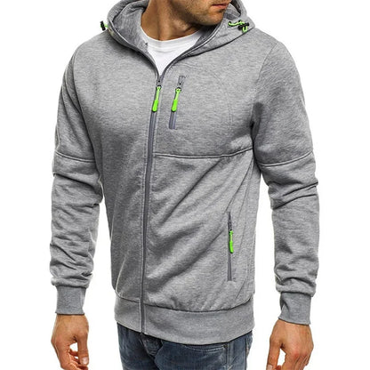 Men's Hooded Sweatshirt - Slim Fit Zipper Hoodie Casual Jacket for Daily Wear - ZOOMNSTORE
