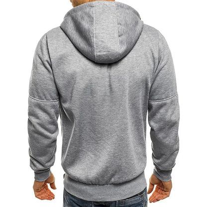 Men's Hooded Sweatshirt - Slim Fit Zipper Hoodie Casual Jacket for Daily Wear - ZOOMNSTORE