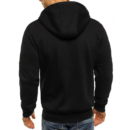 Men's Hooded Sweatshirt - Slim Fit Zipper Hoodie Casual Jacket for Daily Wear - ZOOMNSTORE