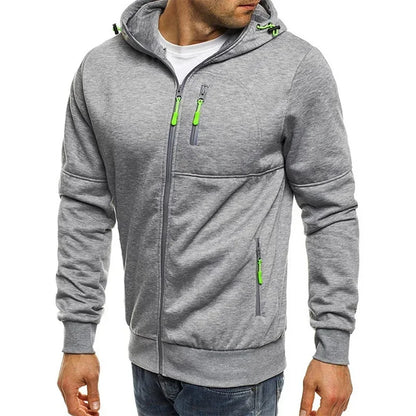 Men's Hooded Sweatshirt - Slim Fit Zipper Hoodie Casual Jacket for Daily Wear - ZOOMNSTORE