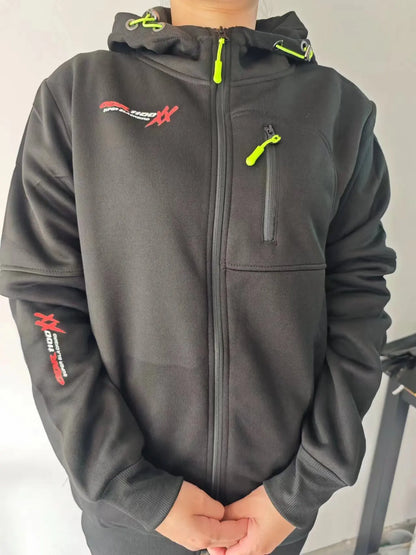 Men's Hooded Sweatshirt - Zipper Fleece Hoodie With Cotton Polyester Blend - ZOOMNSTORE