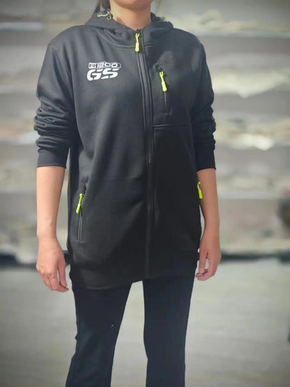 Men's Hooded Sweatshirt - Zipper Fleece Hoodie With Cotton Polyester Blend - ZOOMNSTORE
