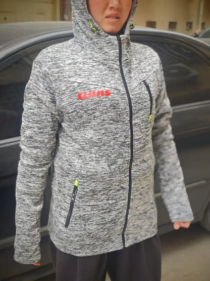 Men's Hooded Sweatshirt - Zipper Fleece Hoodie With Cotton Polyester Blend - ZOOMNSTORE