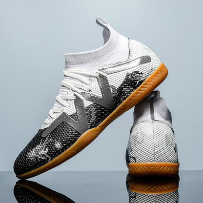 Men's Indoor Soccer Shoes – Durable Flat Bottom Football Shoes With Non Slip Grip - ZOOMNSTORE