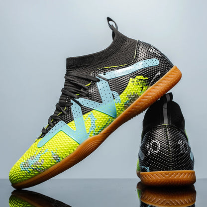 Men's Indoor Soccer Shoes – Durable Flat Bottom Football Shoes With Non Slip Grip - ZOOMNSTORE