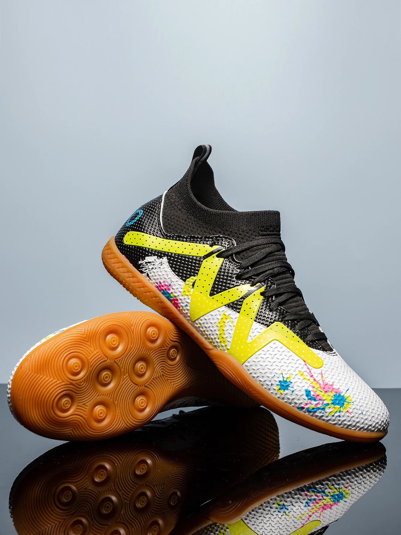 Men's Indoor Soccer Shoes – Durable Flat Bottom Football Shoes With Non Slip Grip - ZOOMNSTORE