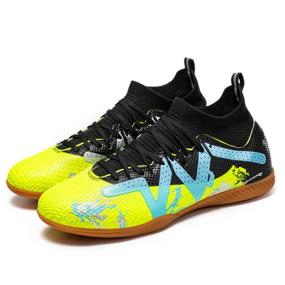 Men's Indoor Soccer Shoes – Durable Flat Bottom Football Shoes With Non Slip Grip - ZOOMNSTORE