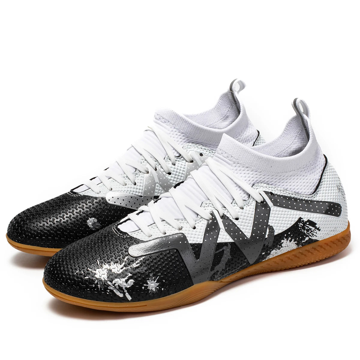 Men's Indoor Soccer Shoes – Durable Flat Bottom Football Shoes With Non Slip Grip - ZOOMNSTORE