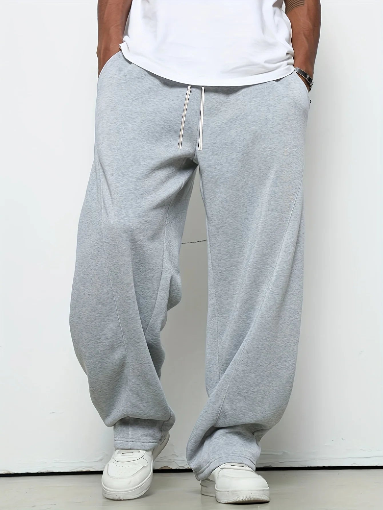 Men's Jogging Pants – Breathable Cotton Sports Sweatpants With Elastic Drawstring Waist - ZOOMNSTORE