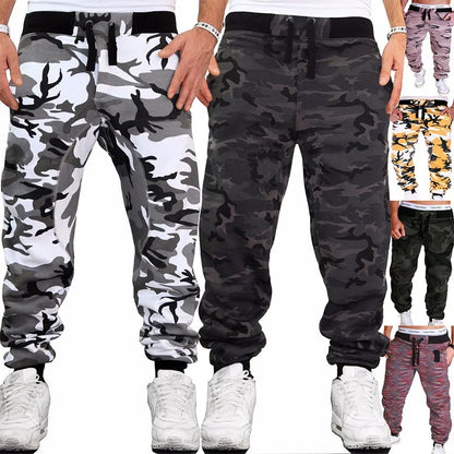Men's Jogging Pants - Camouflage Drawstring Waist Large Size Casual Sportswear - ZOOMNSTORE