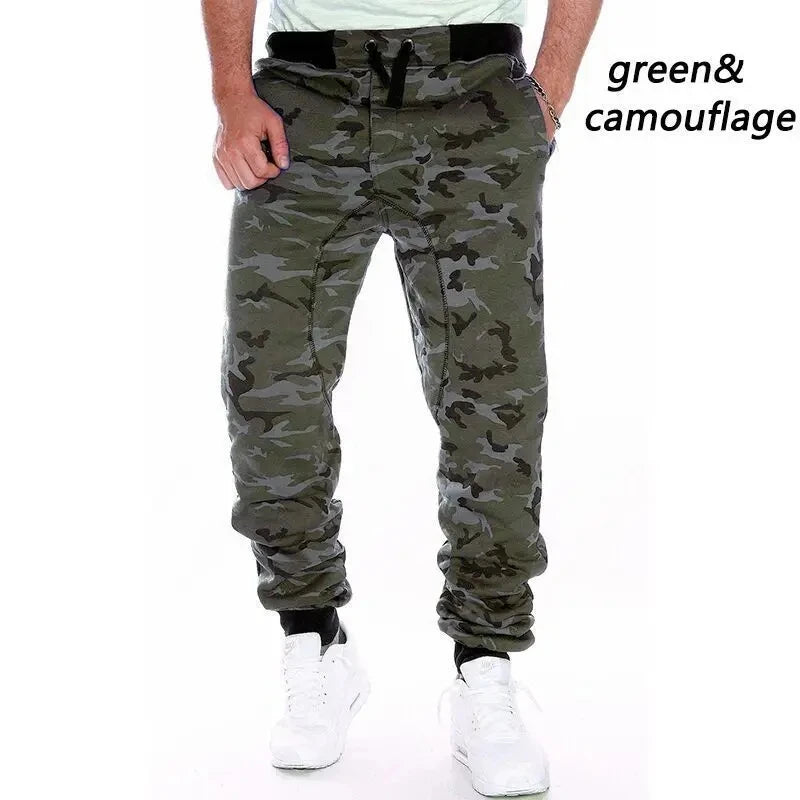 Men's Jogging Pants - Camouflage Drawstring Waist Large Size Casual Sportswear - ZOOMNSTORE