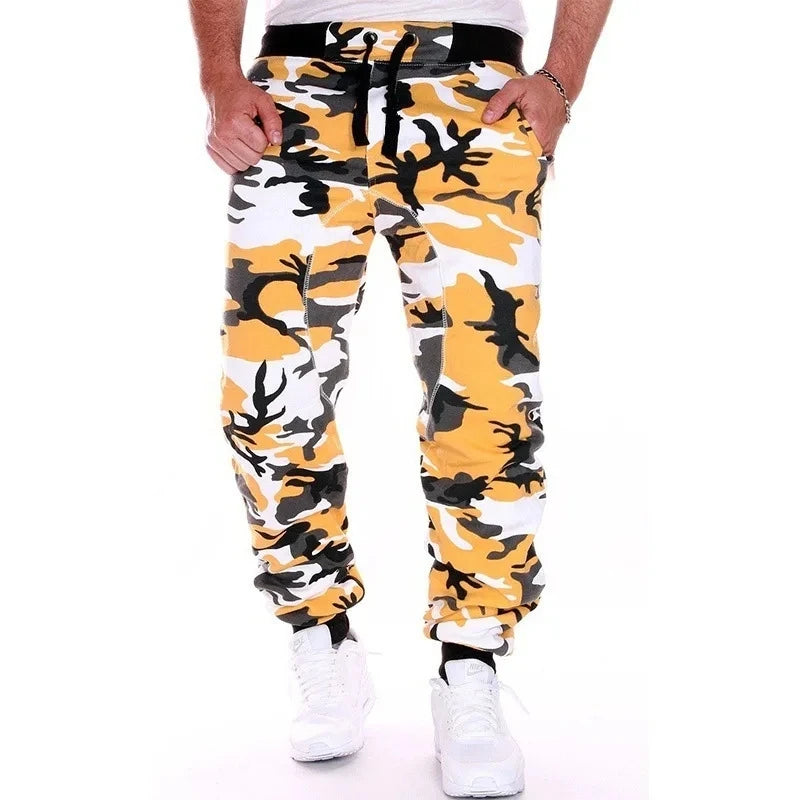 Men's Jogging Pants - Camouflage Drawstring Waist Large Size Casual Sportswear - ZOOMNSTORE