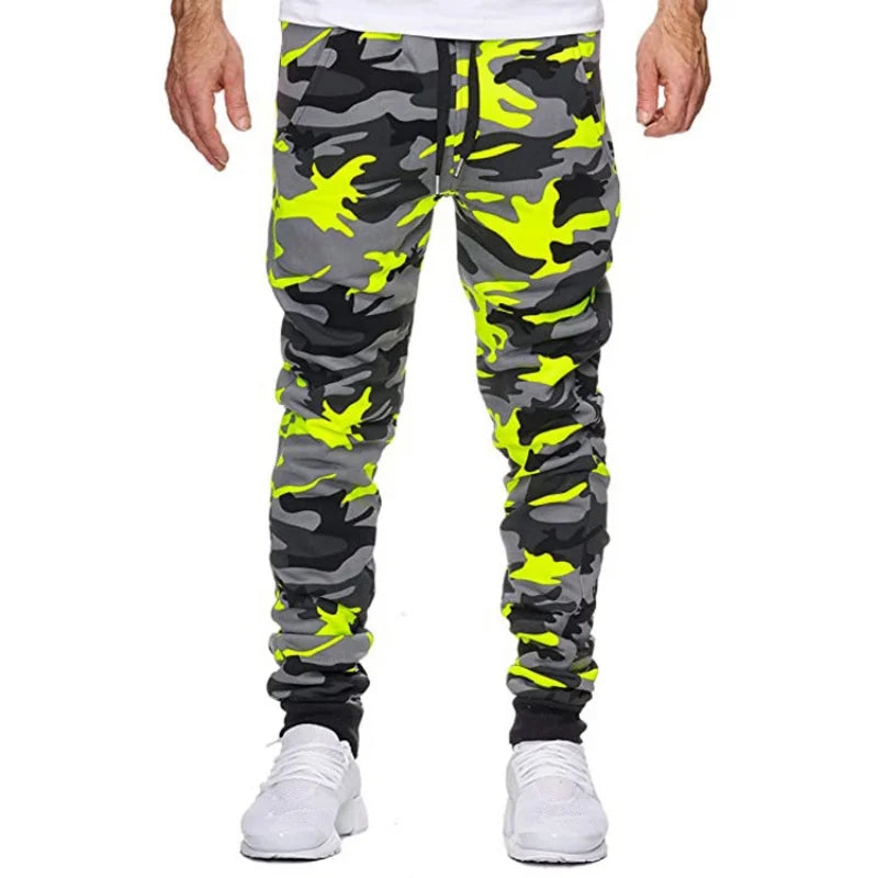 Men's Jogging Pants - Camouflage Drawstring Waist Large Size Casual Sportswear - ZOOMNSTORE