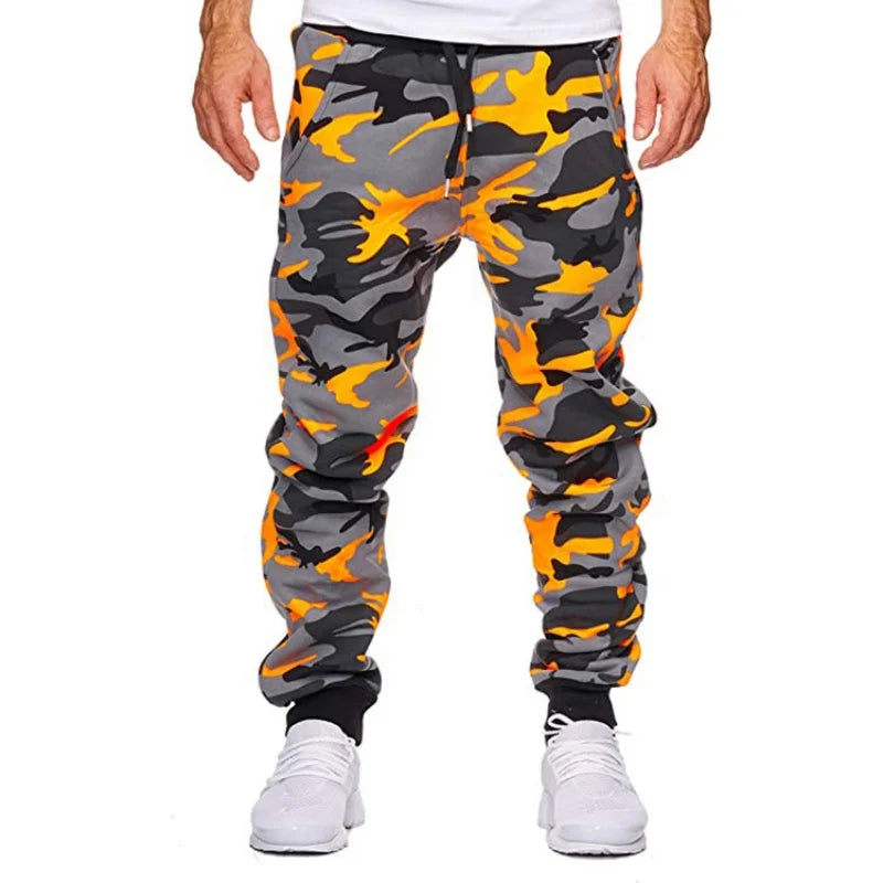 Men's Jogging Pants - Camouflage Drawstring Waist Large Size Casual Sportswear - ZOOMNSTORE