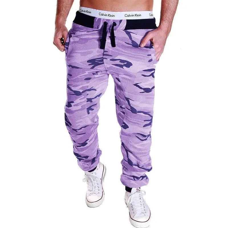 Men's Jogging Pants - Camouflage Drawstring Waist Large Size Casual Sportswear - ZOOMNSTORE