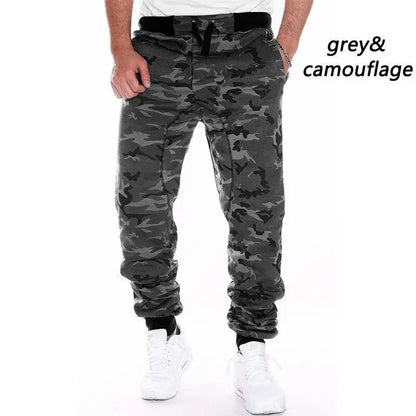 Men's Jogging Pants - Camouflage Drawstring Waist Large Size Casual Sportswear - ZOOMNSTORE
