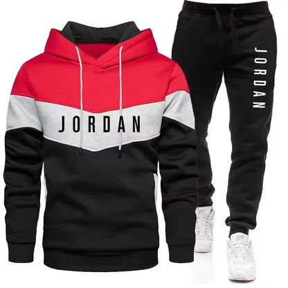Men's Jogging Set - Casual Sportswear 2 Piece Tracksuit with Cotton Pullover Hoodie & Drawstring Sweatpants - ZOOMNSTORE