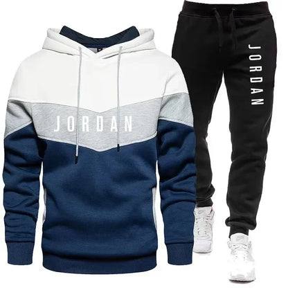 Men's Jogging Set - Casual Sportswear 2 Piece Tracksuit with Cotton Pullover Hoodie & Drawstring Sweatpants - ZOOMNSTORE
