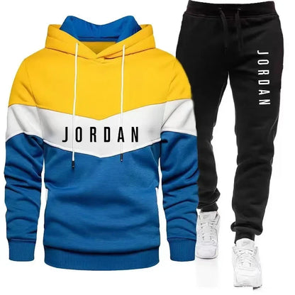 Men's Jogging Set - Casual Sportswear 2 Piece Tracksuit with Cotton Pullover Hoodie & Drawstring Sweatpants - ZOOMNSTORE