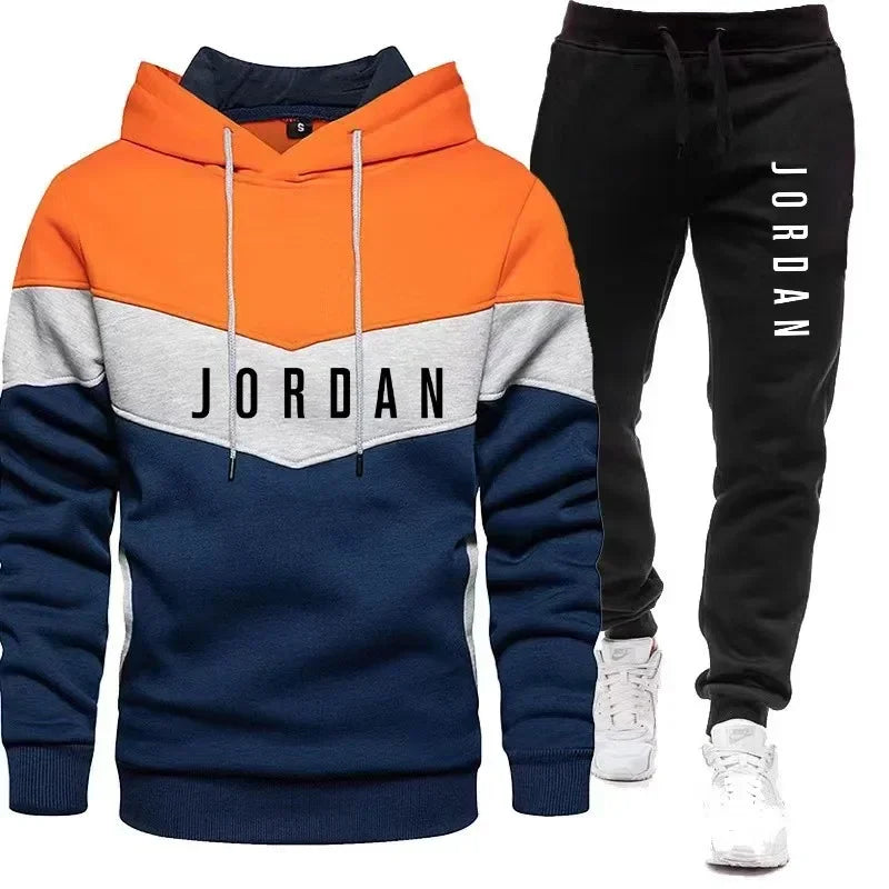 Men's Jogging Set - Casual Sportswear 2 Piece Tracksuit with Cotton Pullover Hoodie & Drawstring Sweatpants - ZOOMNSTORE