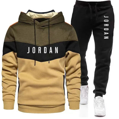 Men's Jogging Set - Casual Sportswear 2 Piece Tracksuit with Cotton Pullover Hoodie & Drawstring Sweatpants - ZOOMNSTORE