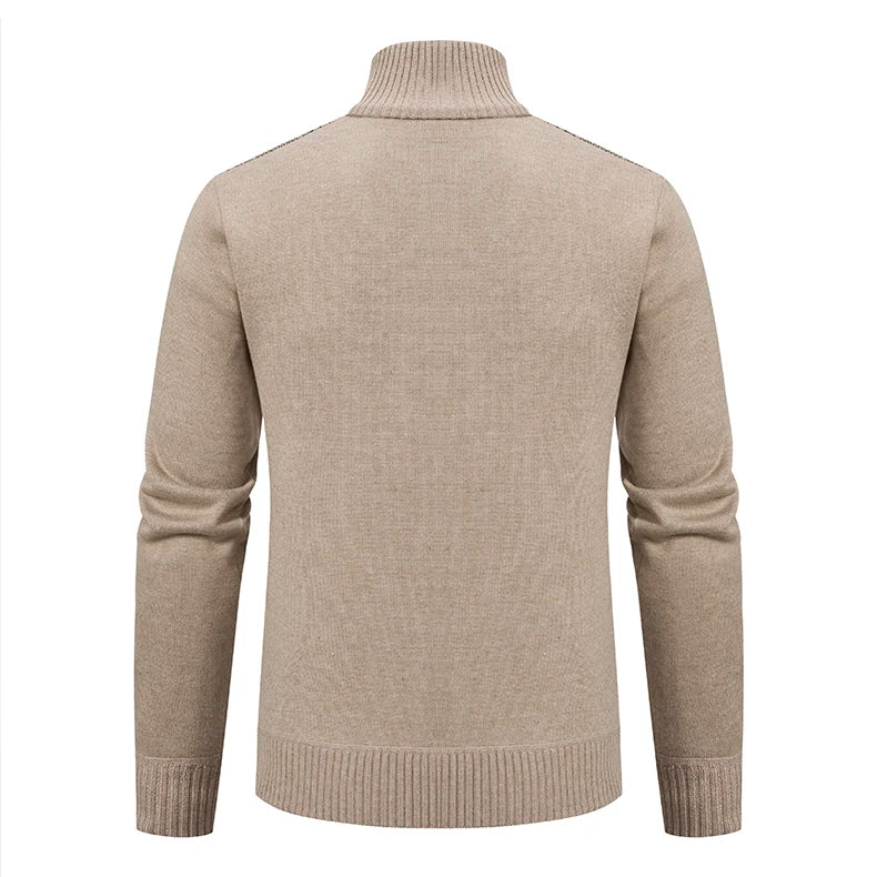 2023 autumn and winter new cashmere padded warm casual men's knitted sweater coat - ZOOMNSTORE