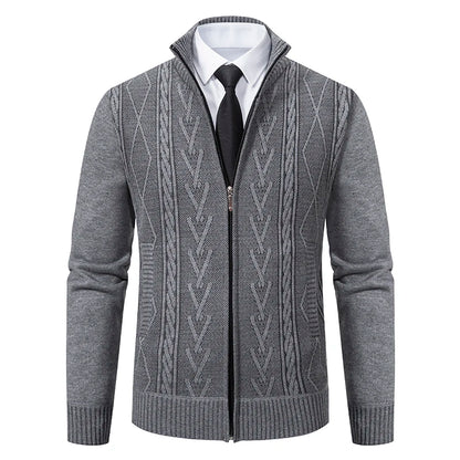 2023 autumn and winter new cashmere padded warm casual men's knitted sweater coat - ZOOMNSTORE