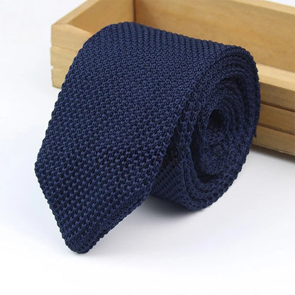 Gradient Knitted Tie - Mens Solid Color Slim Necktie - ZOOMNSTORE