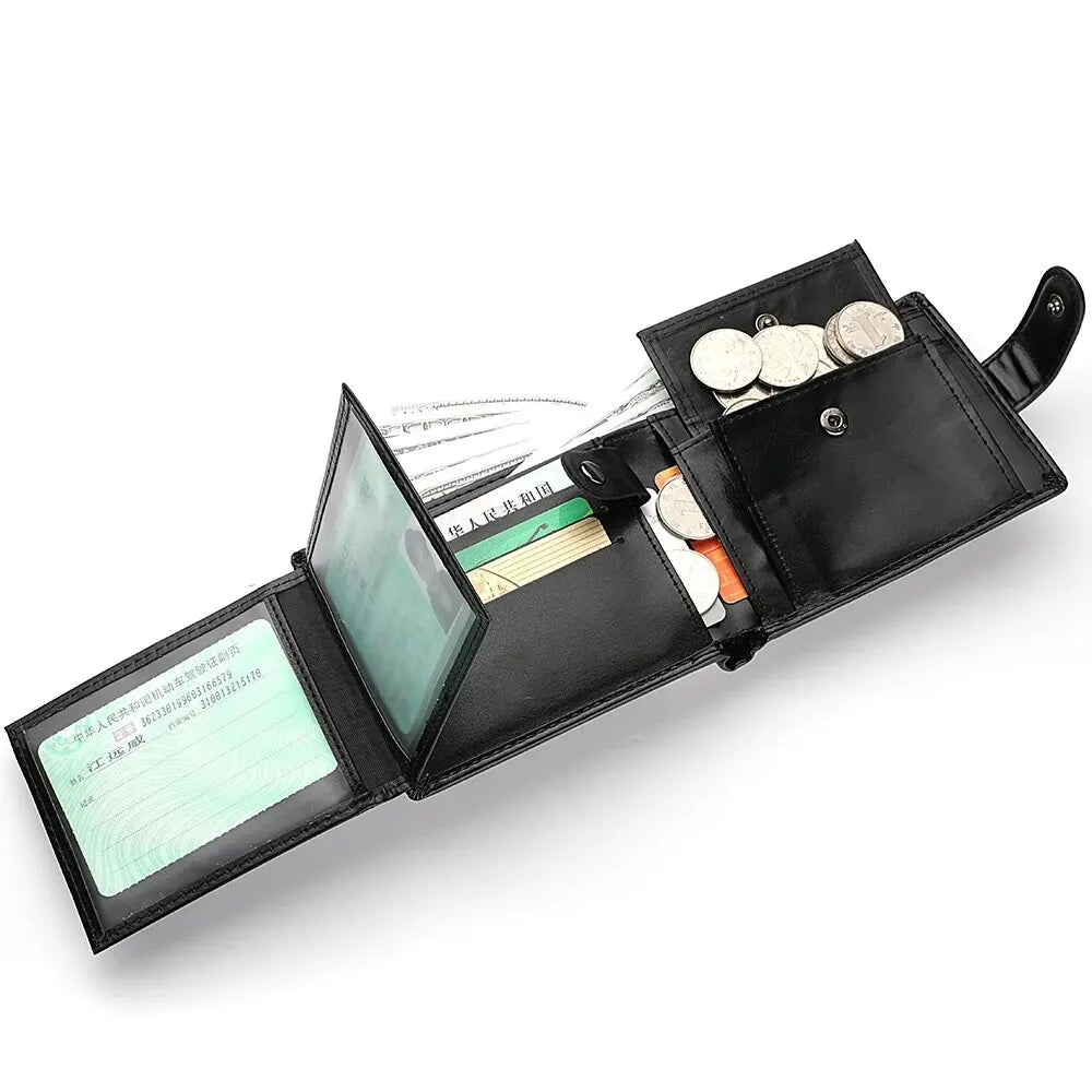 Mens Multi-Function Large Capacity Wallet - Zipper Coin  ID Holder - ZOOMNSTORE