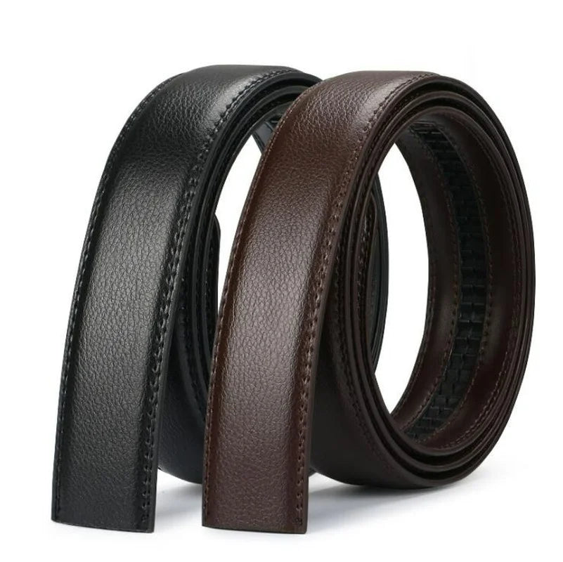 Men's Leather Belt - Business Casual PU Strap | High Quality Suit Pants Belt Without Buckle - ZOOMNSTORE