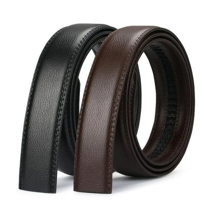 Men's Leather Belt - Business Casual PU Strap | High Quality Suit Pants Belt Without Buckle - ZOOMNSTORE