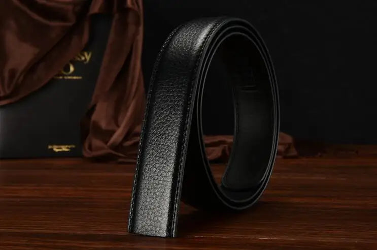 Men's Leather Belt - Business Casual PU Strap | High Quality Suit Pants Belt Without Buckle - ZOOMNSTORE