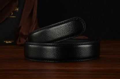 Men's Leather Belt - Business Casual PU Strap | High Quality Suit Pants Belt Without Buckle - ZOOMNSTORE
