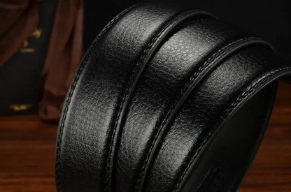 Men's Leather Belt - Business Casual PU Strap | High Quality Suit Pants Belt Without Buckle - ZOOMNSTORE