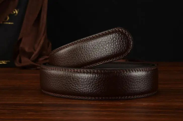 Men's Leather Belt - Business Casual PU Strap | High Quality Suit Pants Belt Without Buckle - ZOOMNSTORE