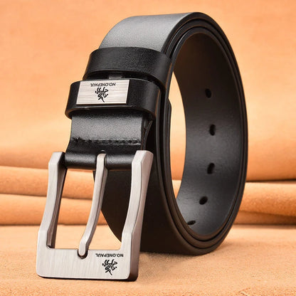 Mens Designer Buckled Leather Casual Belt - High Quality Cowboy Style - ZOOMNSTORE