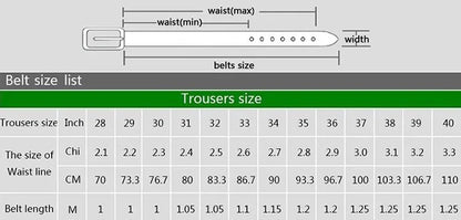 Men's Leather Belt - Genuine Brown Leather With Automatic Buckle | Business Casual - ZOOMNSTORE