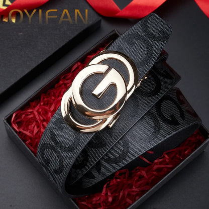 Mens Genuine Leather Ratchet Belt - Stylish Durable Cowhide Designer Belt - ZOOMNSTORE