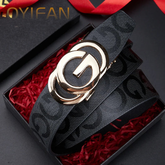 Mens Genuine Leather Ratchet Belt - Stylish Durable Cowhide Designer Belt - ZOOMNSTORE