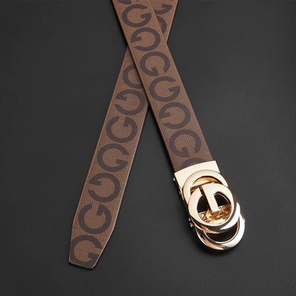 Mens Genuine Leather Ratchet Belt - Stylish Durable Cowhide Designer Belt - ZOOMNSTORE