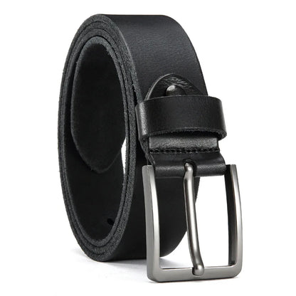 High-Quality Mens Casual Belt - Antique Metal Needle Buckle Top Layer Cowhide Multiple Colors - ZOOMNSTORE