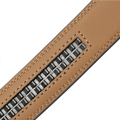 Men's Leather Belt - Genuine Cowhide Strap With Automatic Buckle For Business - ZOOMNSTORE