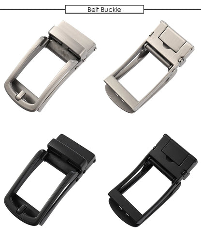 Men's Leather Belt - Genuine Cowhide Strap With Automatic Buckle For Business - ZOOMNSTORE