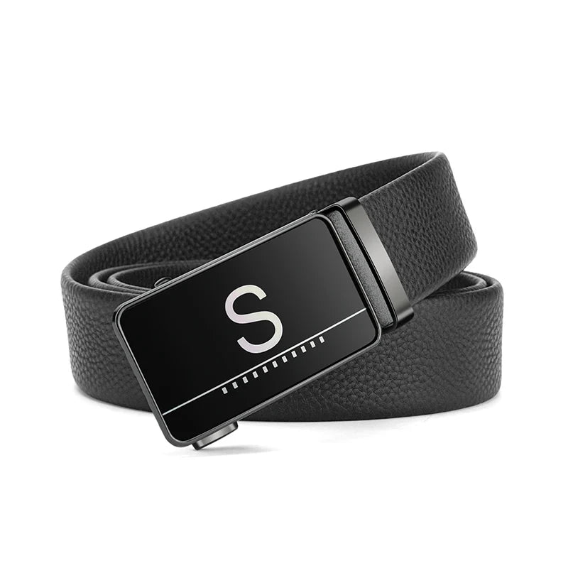 Mens Casual Cowhide Belt - High-Quality Alloy Buckle - ZOOMNSTORE